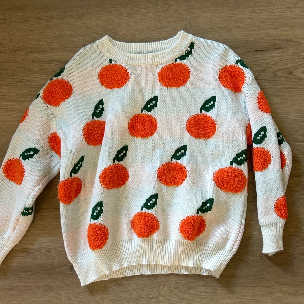 Orange Patterned Sweater